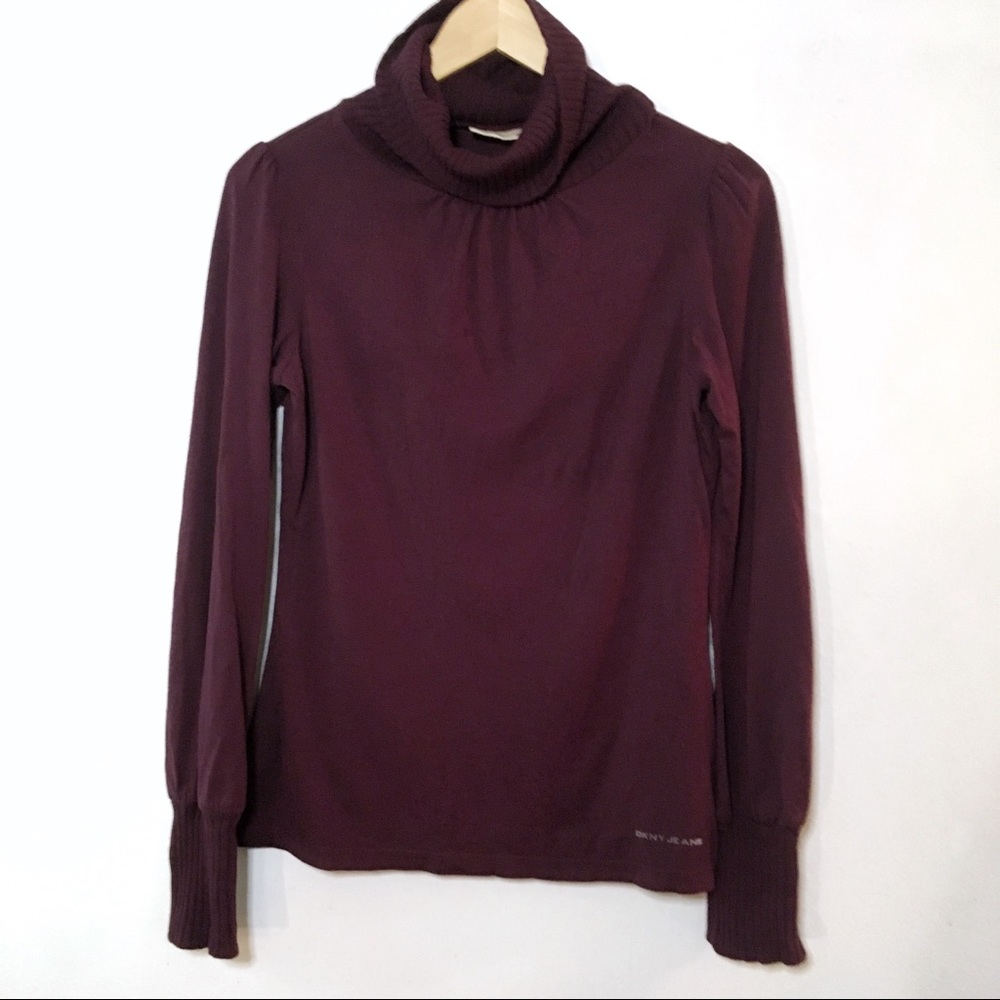 DKNY Jeans ribbed turtleneck top